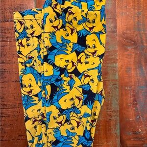 LulaRoe Disney Little Mermaid Flounder Girls Leggings Youth L/XL